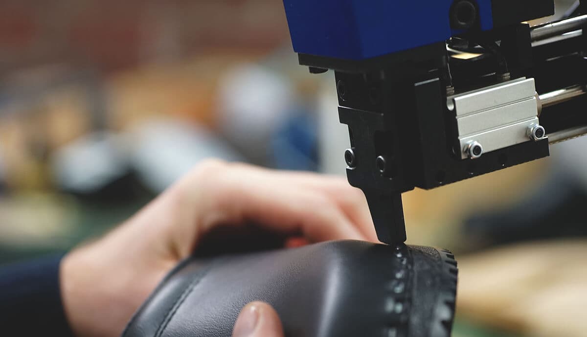Stapler for clog manufacturing