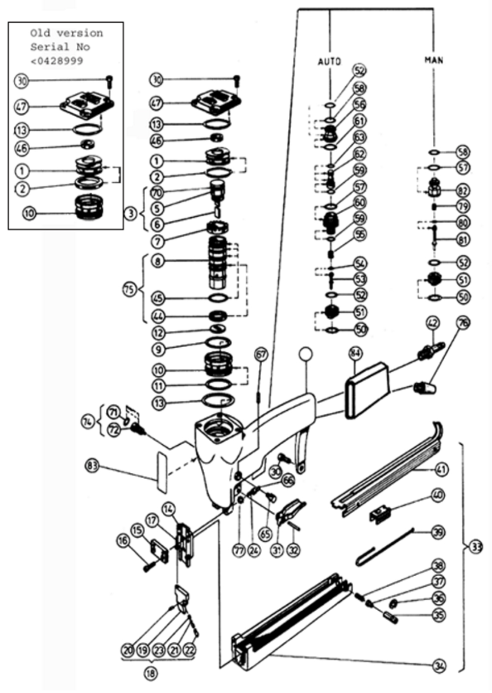 Stapler JK20-690 Spare parts