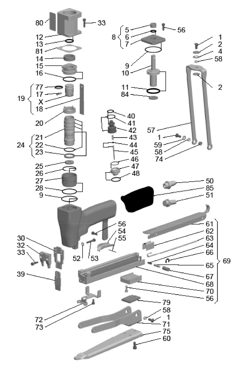 Plier stapler JK20T779 Spare parts