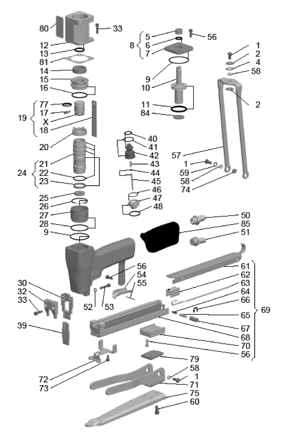Plier stapler JK20T777L Spare parts