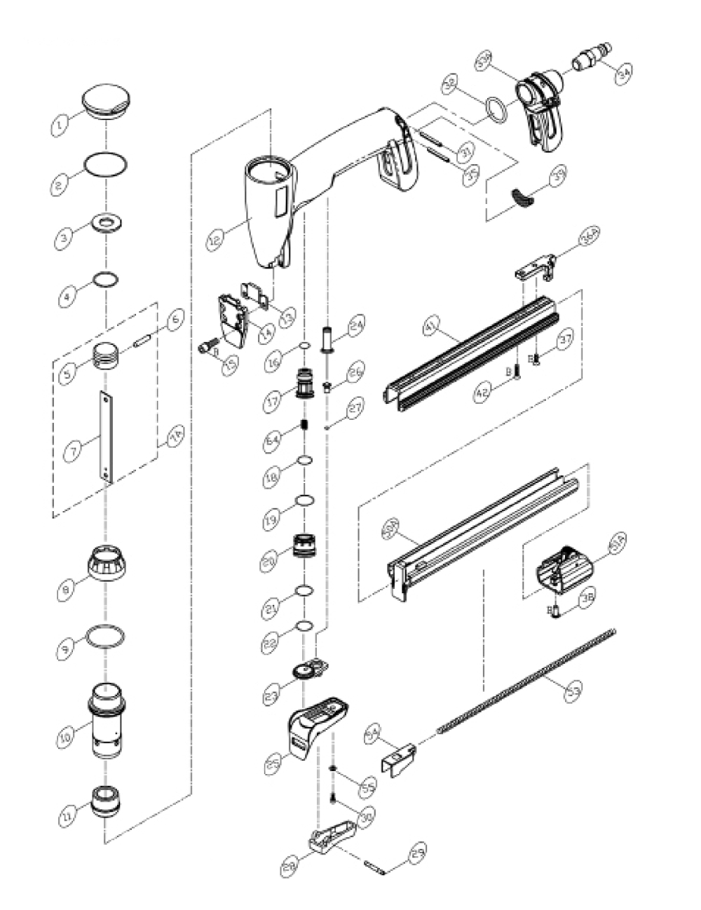 Stapler JK10-680 Spare parts