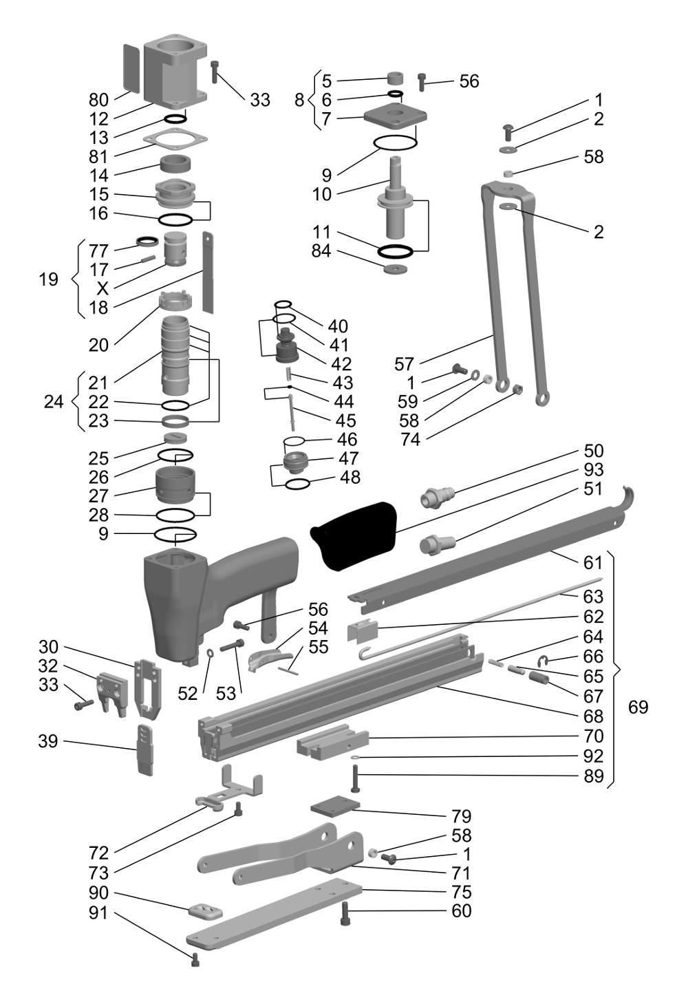 Plier stapler JK20T779L22 Spare parts